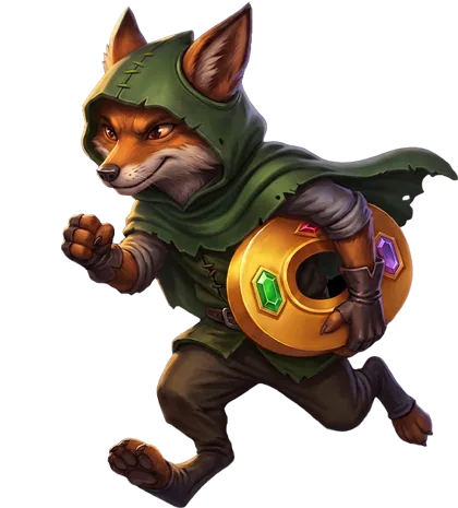 Rusco, la mascotte renard de Rivo Casino